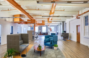 Photographic image of a co-working space in Fredericksburg.